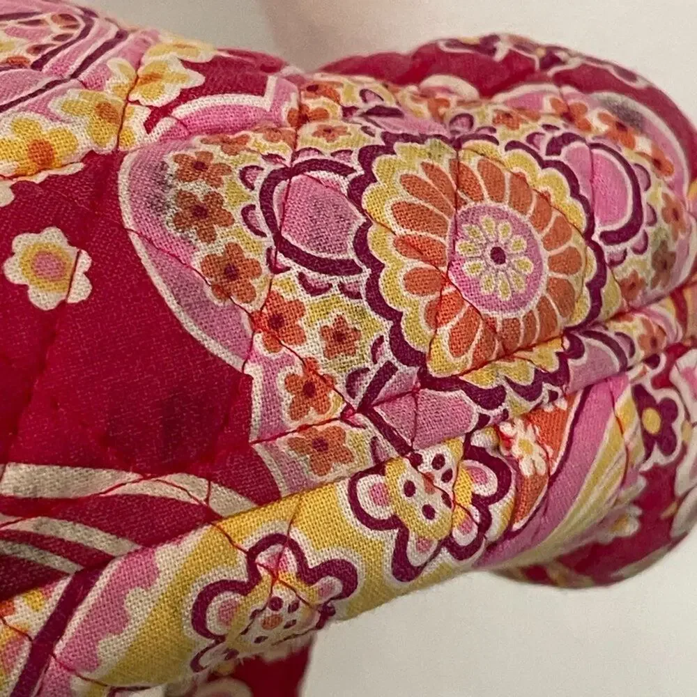 Vera Bradley Pink Paisley Backpack Quilted Tote Bag